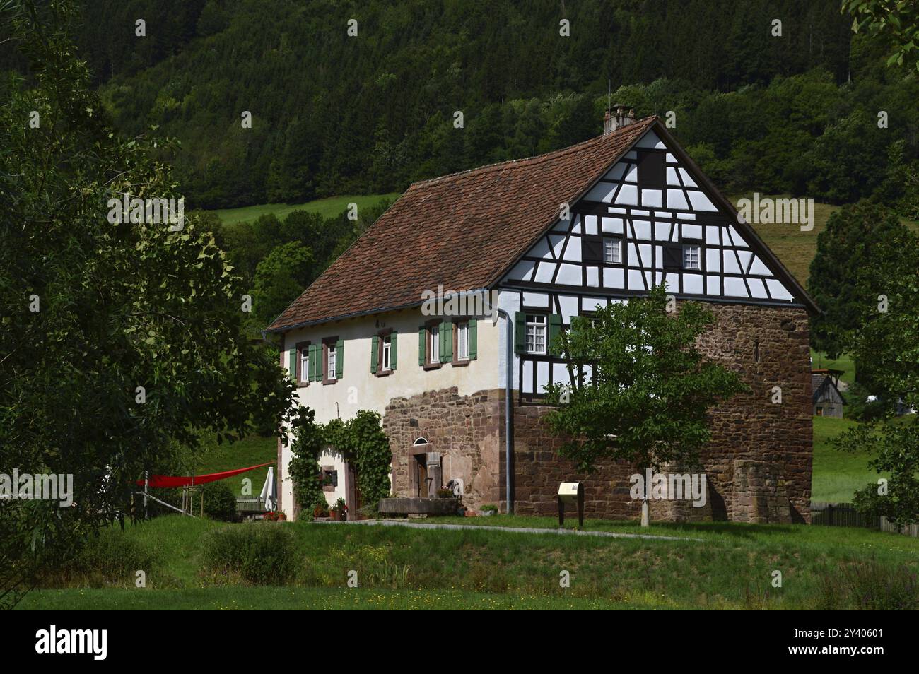 Historischer Bauernhof im Schwarzwald, Gutach, Baden, Württemberg, Deutschland. Historischer Bauernhof im Schwarzwald, Gutach, Baden, Württemberg, Deutschland, Stockfoto