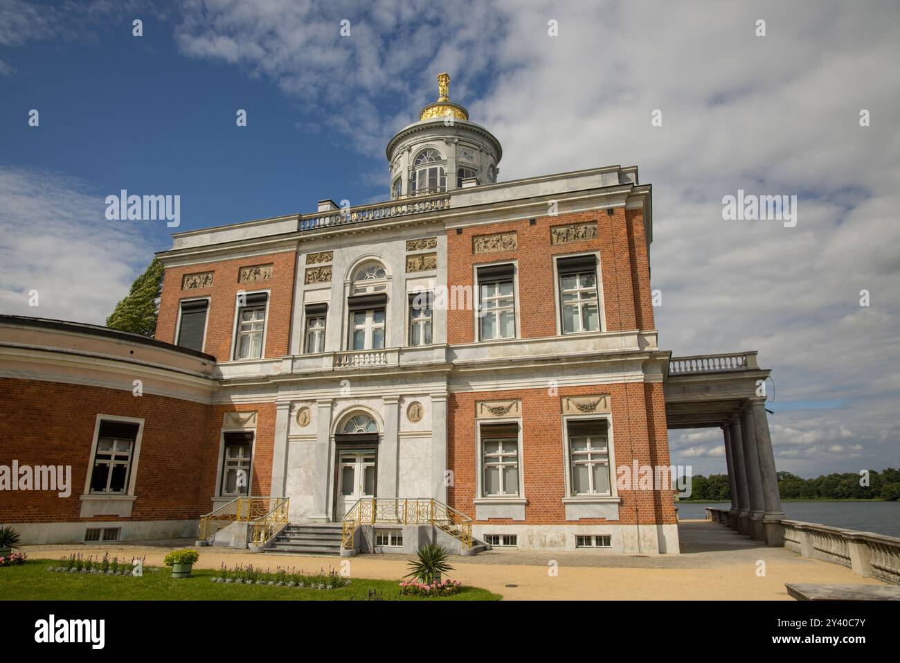 Blick auf das Marmorpalais im Neuen Garten Potsdam, Brandenburg, Deutschland Stockfoto