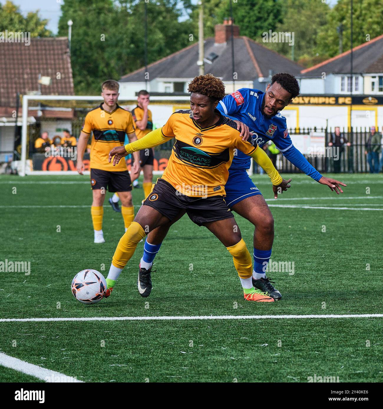 Rushall Olympic gegen Sheffield FC FA Cup (zweite Qualifikationskrawatte) Stockfoto