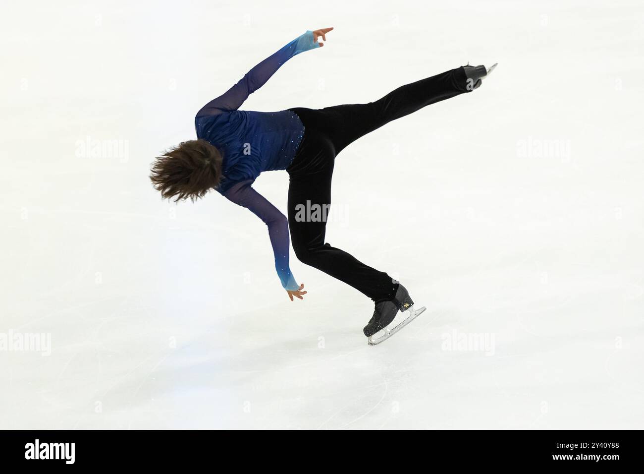 Shun SATO (JPN) während des Free Skating für Männer am 15. September 2024 im IceLab Bergamo, Italien, während der Challenger Series Lombardia Trophy, Eislaufwettbewerb in Bergamo, Italien, 15. September 2024 Stockfoto