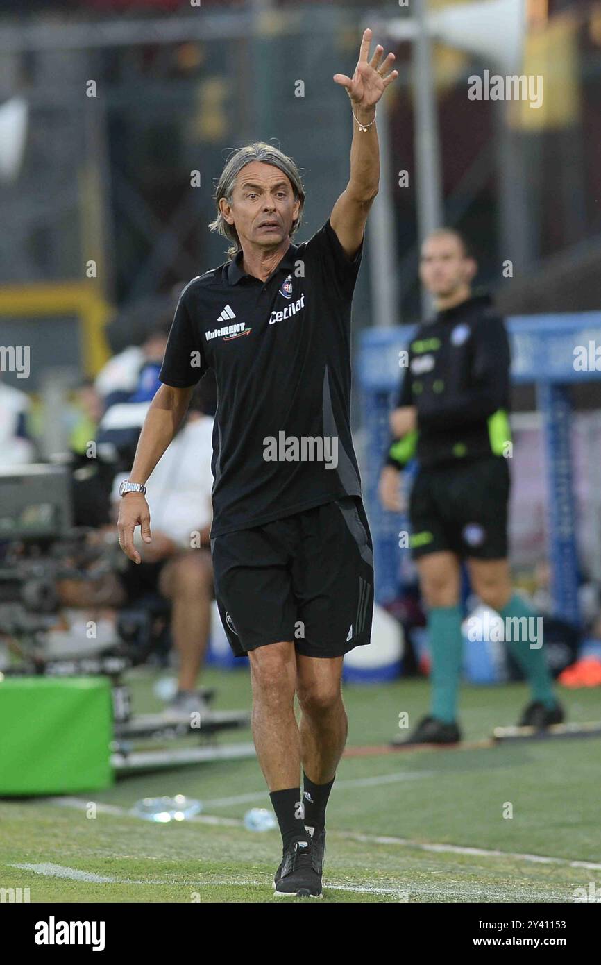 Filippo Inzaghi Trainer des AC Pisa Gesten während des Fußball-BKT zwischen US Salernitana 1919 gegen AC Pisa im Arechi Stadium Stockfoto