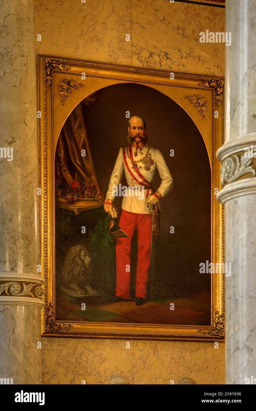 Wien, Hotel Imperial, Gemälde Franz Joseph I. // Wien, Hotel Imperial, Gemälde Franz Joseph I. Stockfoto