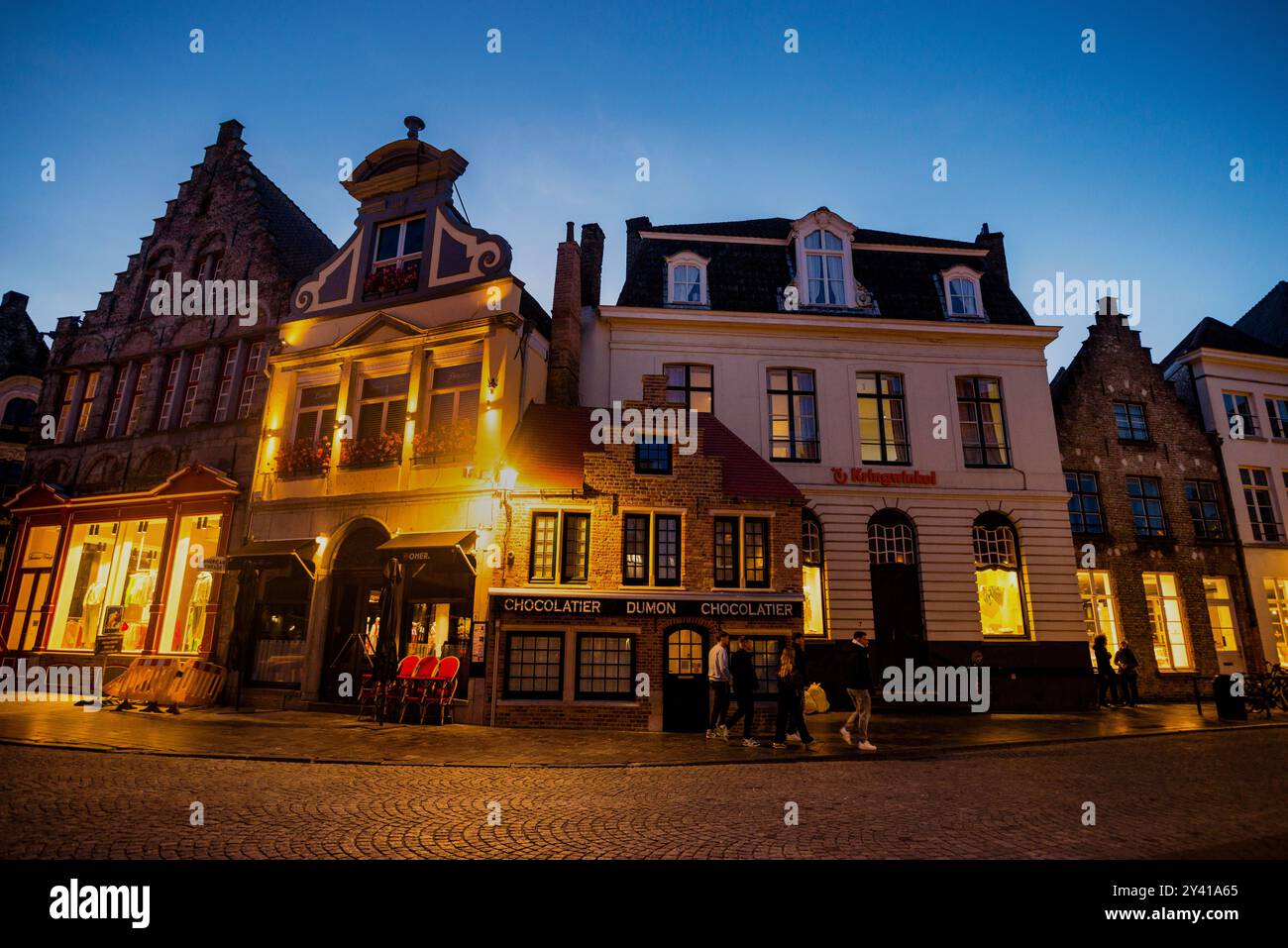 Schokoladengeschäft in Brügge, Belgien. Stockfoto