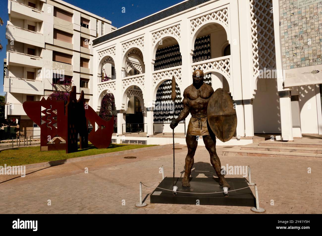 Die Nouvelle Ville von Rabat, modernes Viertel mit Kolonialarchitektur, Marokko, Nordafrika Stockfoto