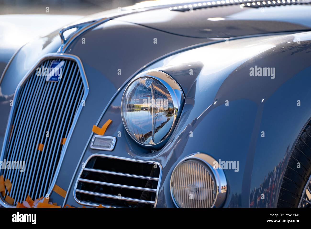 Chantilly, Frankreich. September 2024. Talbot-Lago T26 GS Barchetta Motto, Best of Show Concours d'état après-guerre, die schönsten Autos der Welt während der 7. Ausgabe der Chantilly Arts & Elegance - Richard Mille im Domaine du Château de Chantilly, vom 13. Bis 15. September 2024 in Chantilly, Frankreich - Foto Jean-Baptiste Millet/DPPI Credit: DPPI Media/Alamy Live News Stockfoto