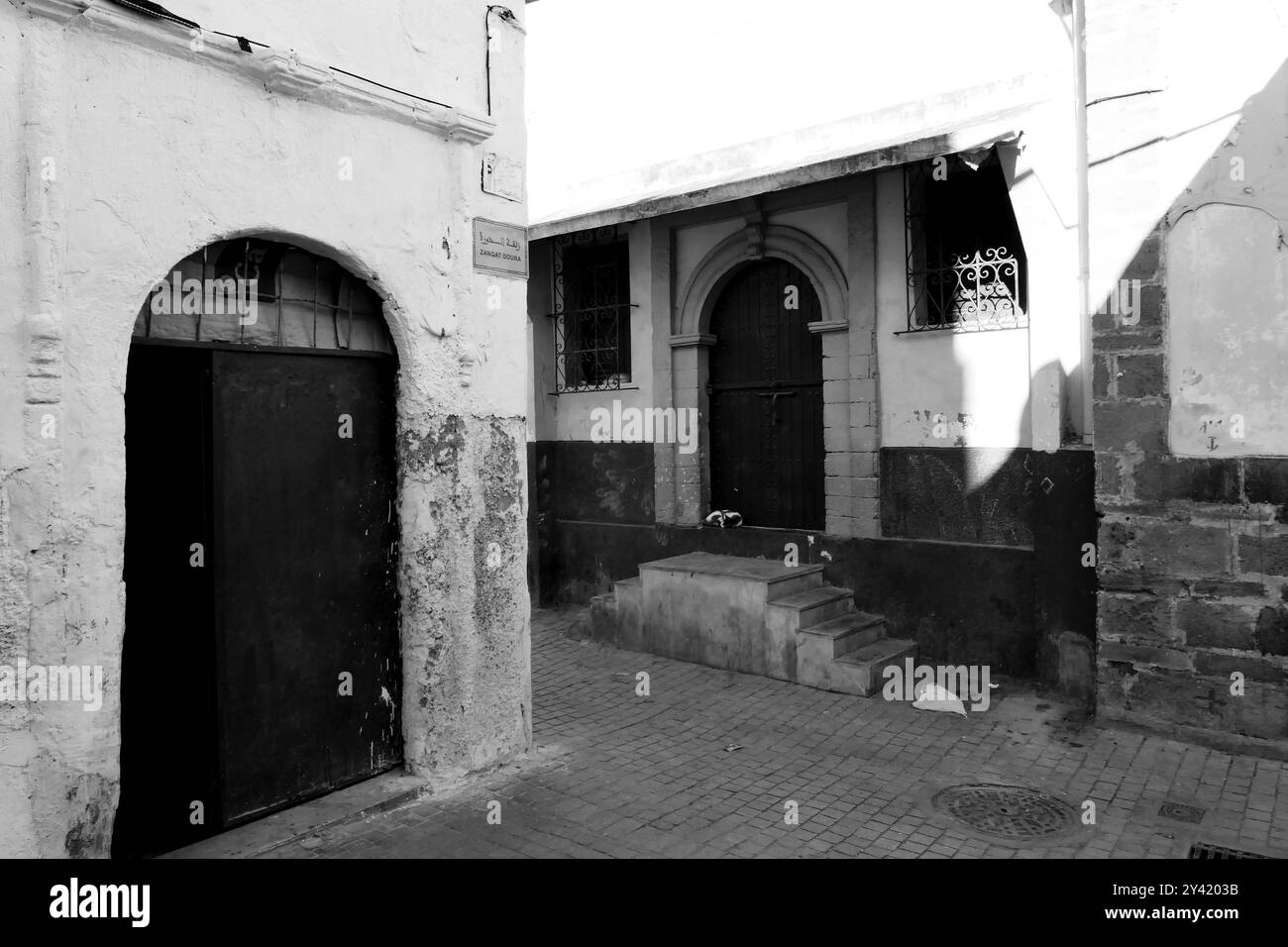 Der Souk und die Medina von Rabat mit ihren Farben. Rabat, Marokko, Nordafrika Stockfoto