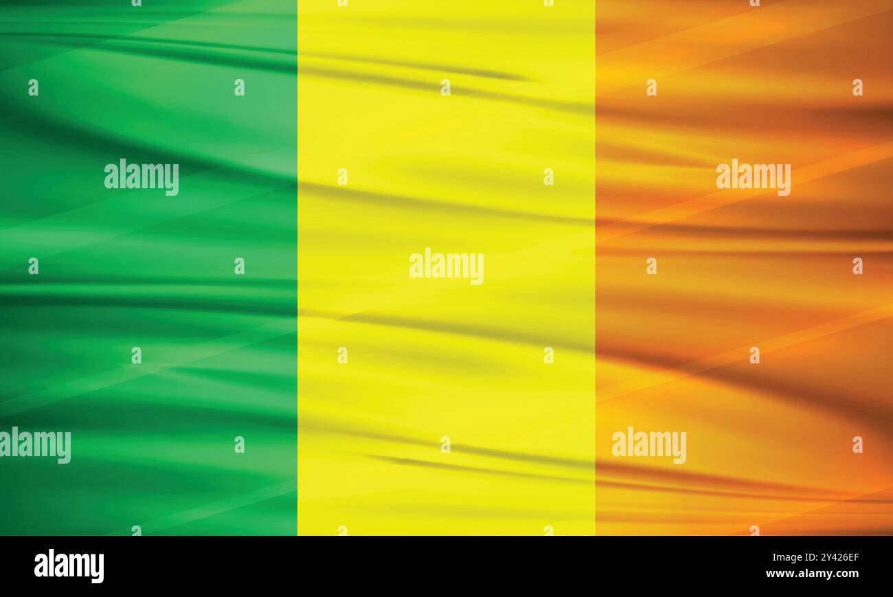 Irland Flagge und editierbarer Vektor, Irland Landesflagge Stock Vektor