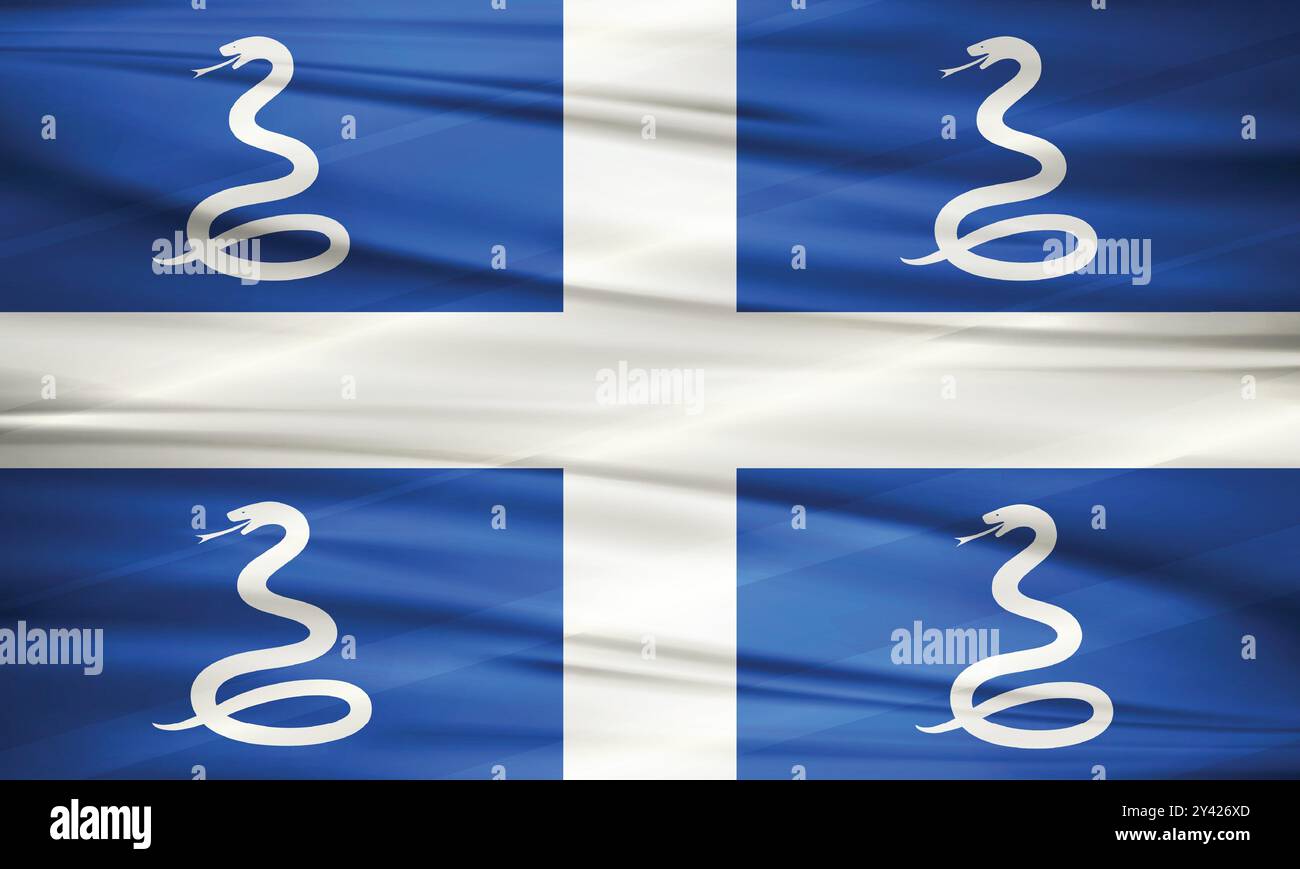 Martinique-Flagge und editierbarer Vektor, Martinique-Landesflagge Stock Vektor