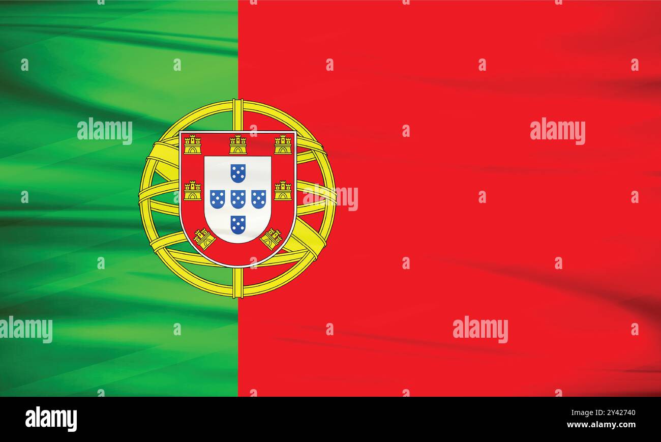 Portugal Flag und editierbarer Vektor, Portugal Länderflagge Stock Vektor