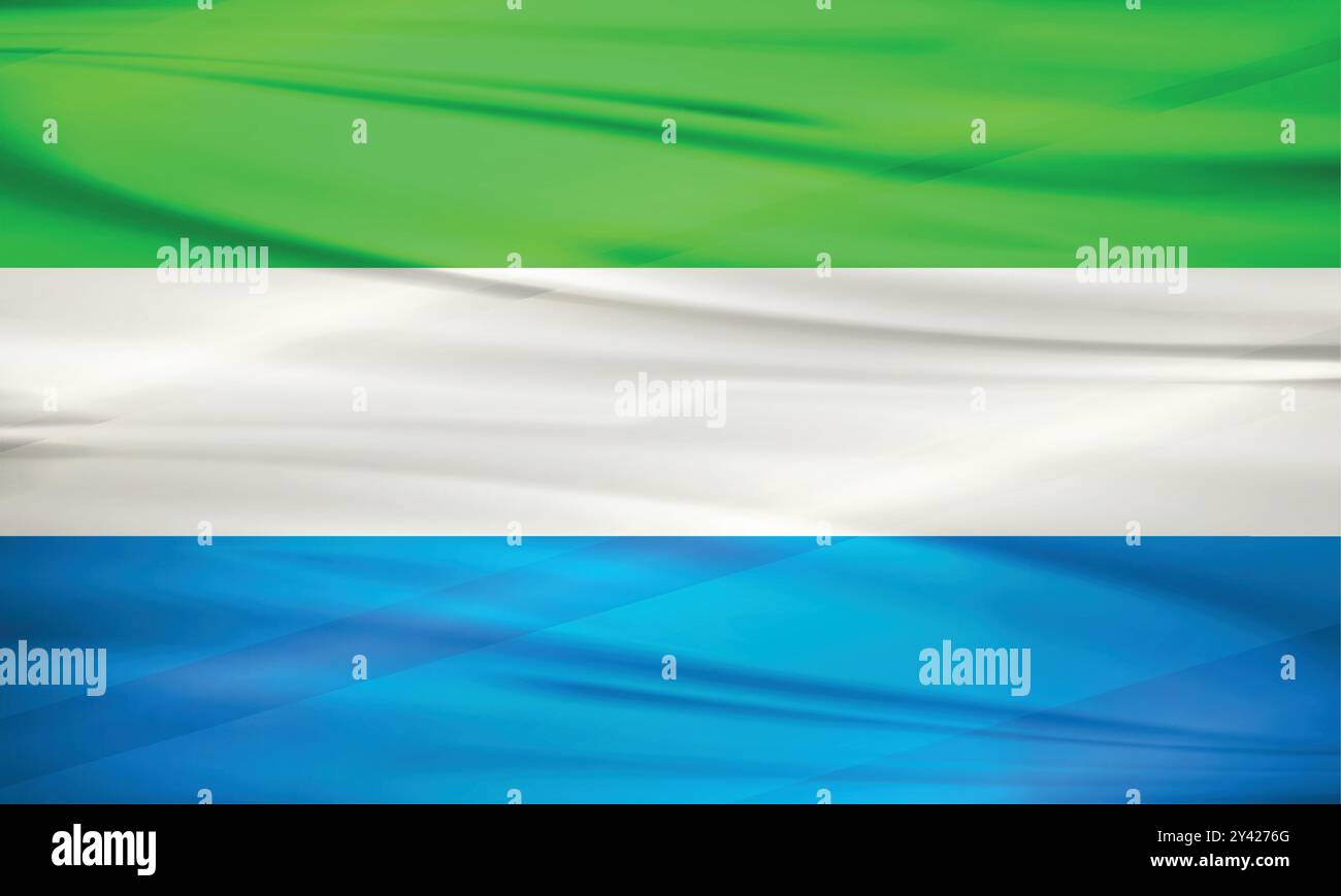 Sierra Leone und editierbarer Vektor, Sierra Leone Country Flag Stock Vektor