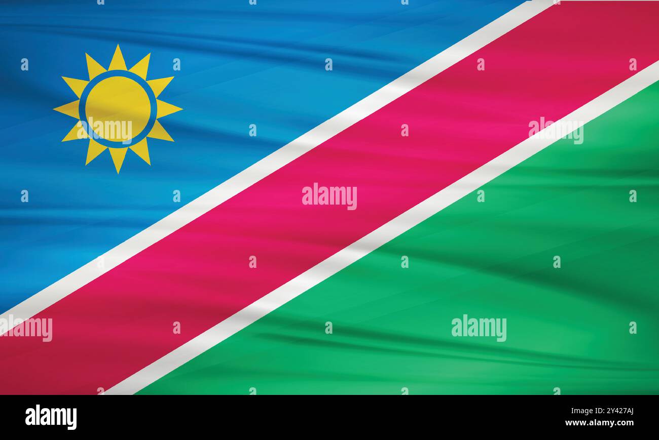 Namibia-Flagge und editierbarer Vektor, Namibia-Landesflagge Stock Vektor