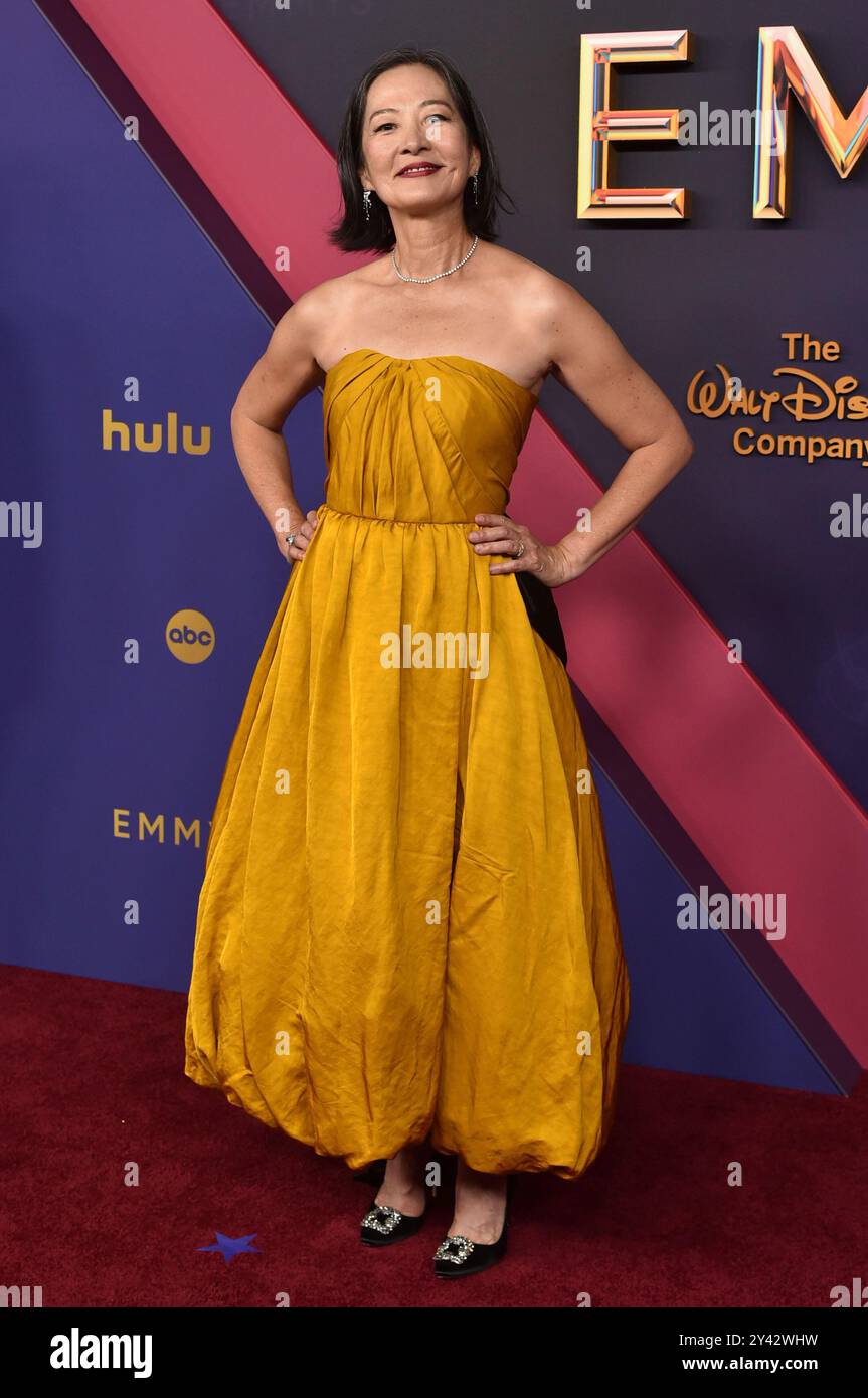 Rosalind Chao arrives at the 76th Primetime Emmy Awards on Sunday, Sept. 15, 2024, at the Peacock Theater in Los Angeles. (Photo by Richard Shotwell/Invision/AP) Stockfoto