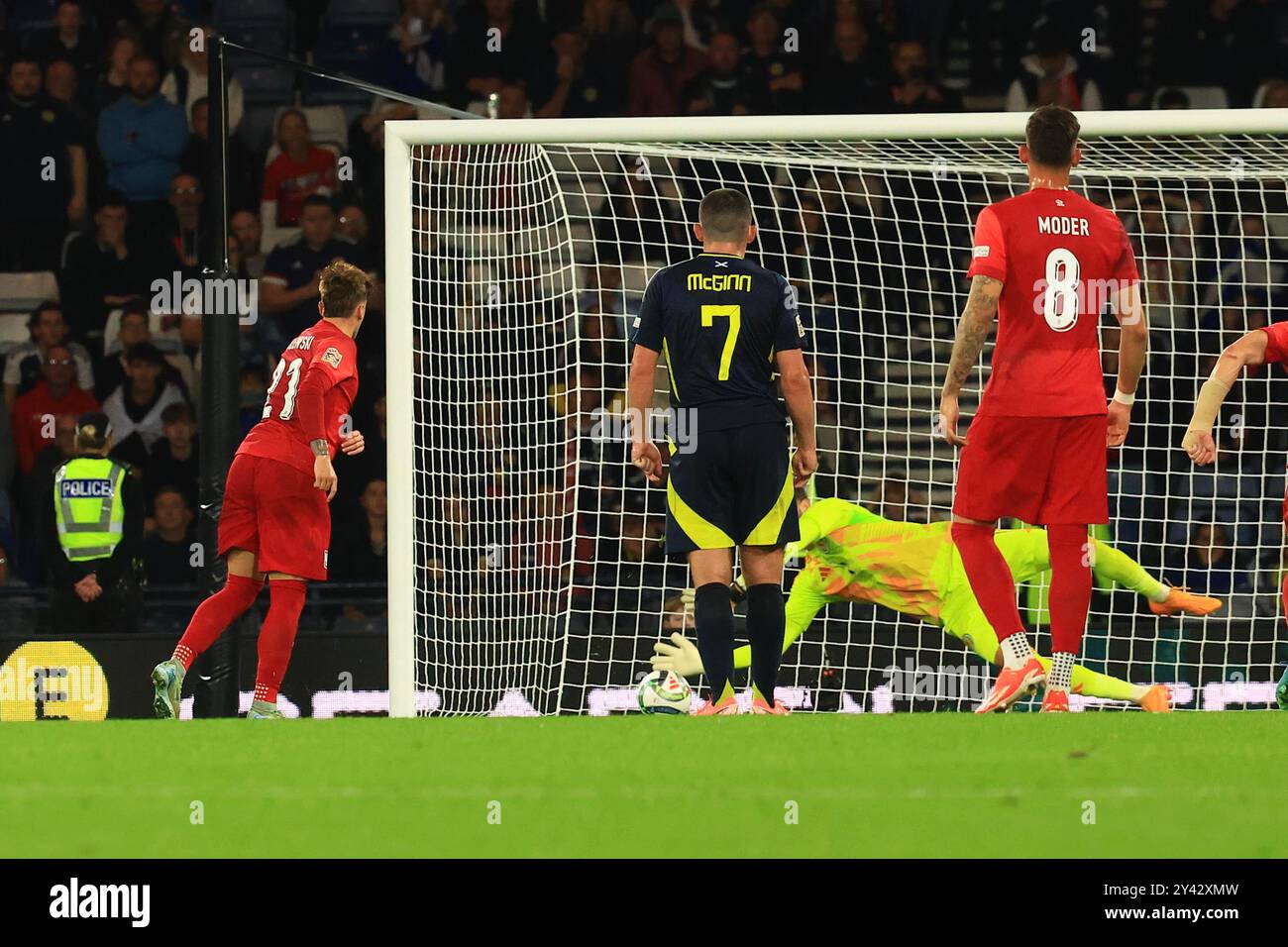 5. September 2024; Hampden Park, Glasgow, Schottland: Nations League Group A Football, Schottland gegen Polen; Stockfoto