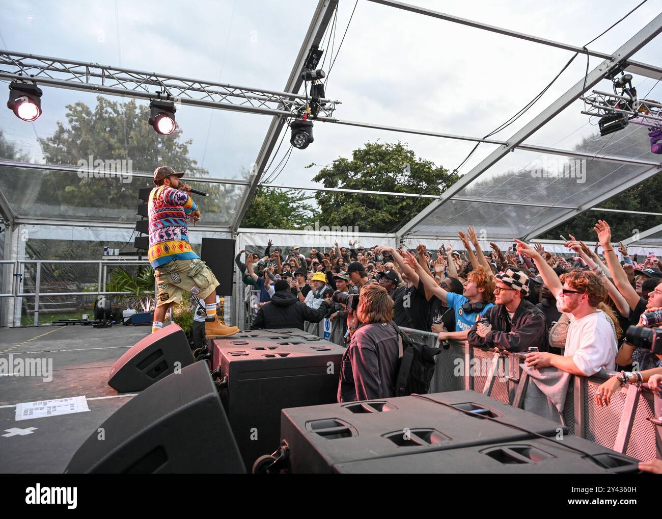 LONDON, GROSSBRITANNIEN. September 2024. ROC Marciano tritt beim Jazz Cafe Festival im Burgess Park auf (Foto: 李世惠/siehe Li/Picture Capital) Credit: Siehe Li/Picture Capital/Alamy Live News Stockfoto