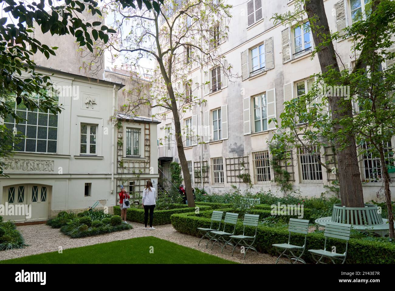 Garten, Eugène Delacroix Museum, Paris, Frankreich Stockfoto