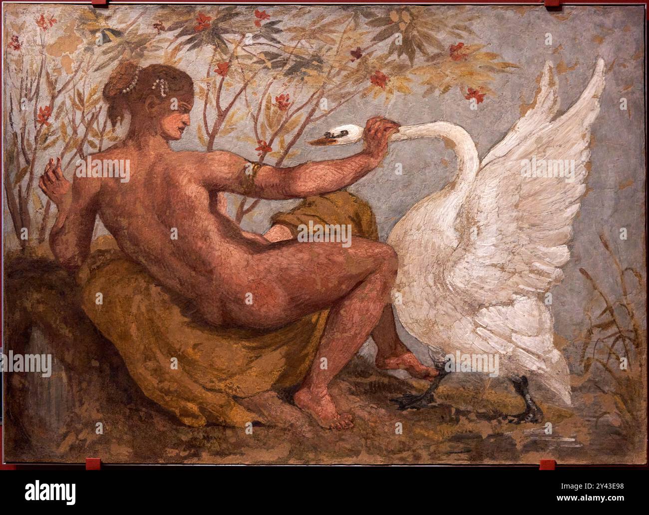 Leda and the Swan, 1834, Fresco, Eugène DELACROIX, Saint-Maurice (près de Paris), 1798 - Paris, 1863, Eugène Delacroix Museum, Paris, Frankreich Stockfoto