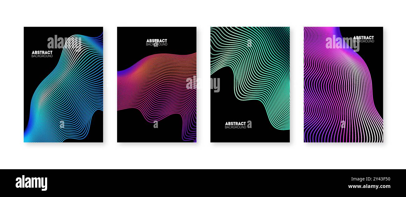 Futuristische abstrakte Cover-Designvorlage. Poster für Flüssigkeitsleitungen Stock Vektor