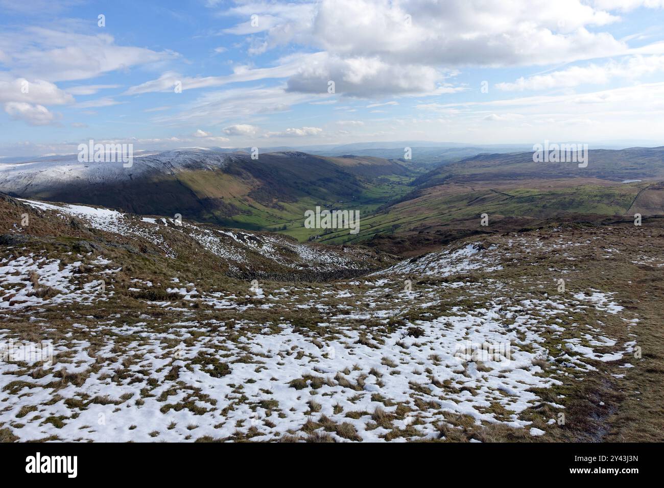 Das Longsleddale Valley von den Wainwright „Shipman Knotts“ im Lake District National Park, Cumbria, Großbritannien Stockfoto