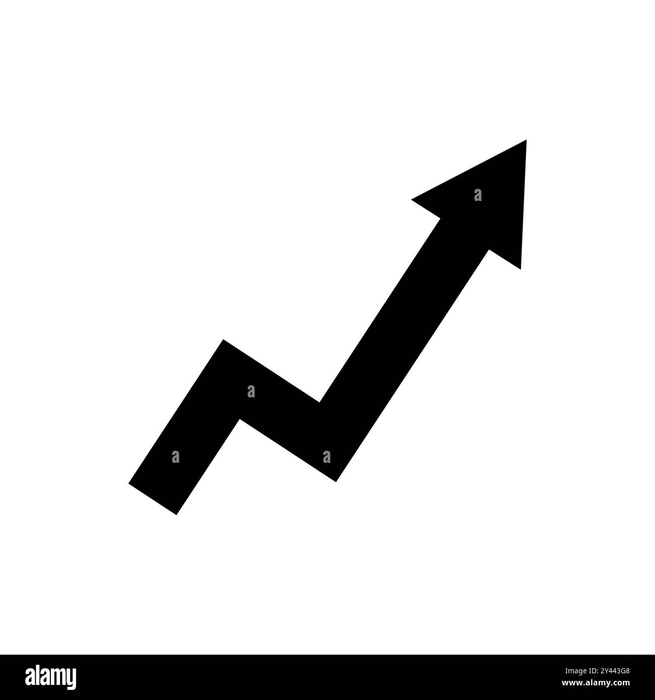 Pfeil nach oben. Symbol für analysebezogene Vektorglyphe. Vektorabbildung Stock Vektor