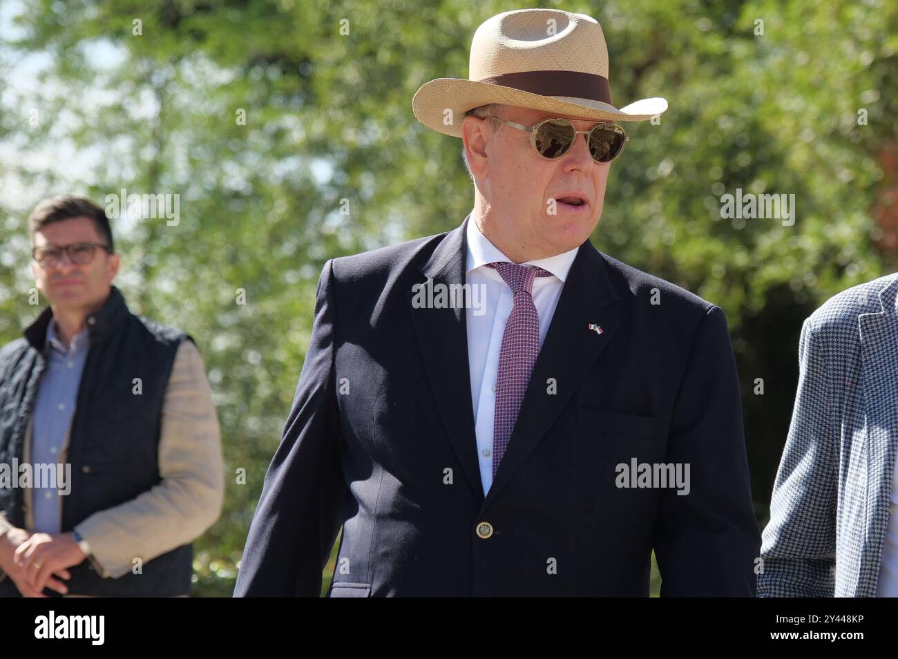 Italien, Arezzo, 15. September 2024: Prinz Albert II. Von Monaco besucht Rondine, die Stadt des Friedens. Foto © Daiano Cristini/Sintesi/Alamy Live New Stockfoto