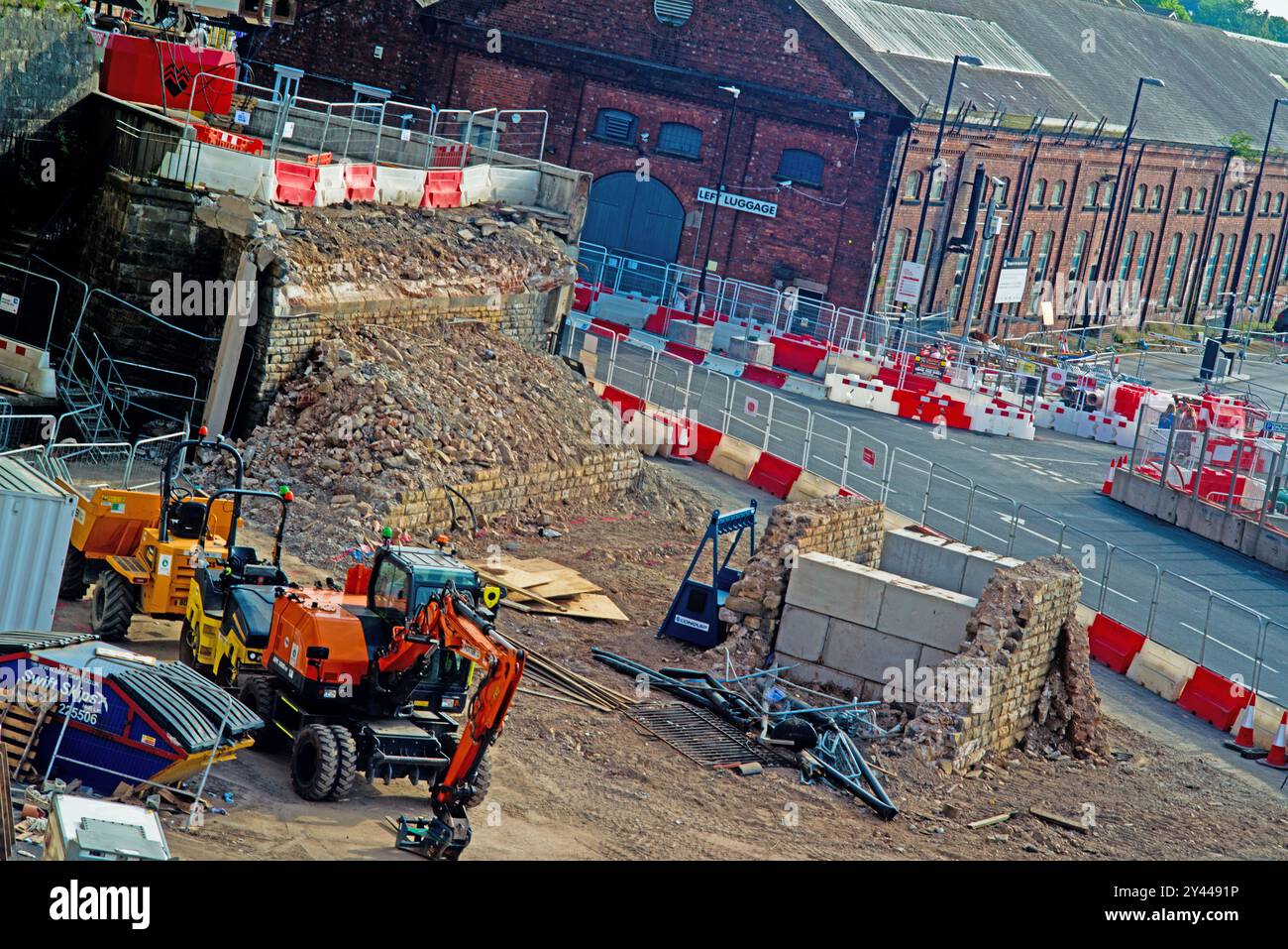 Queen Street Bridge Removal, York, Yorkshire, England 2024 Stockfoto