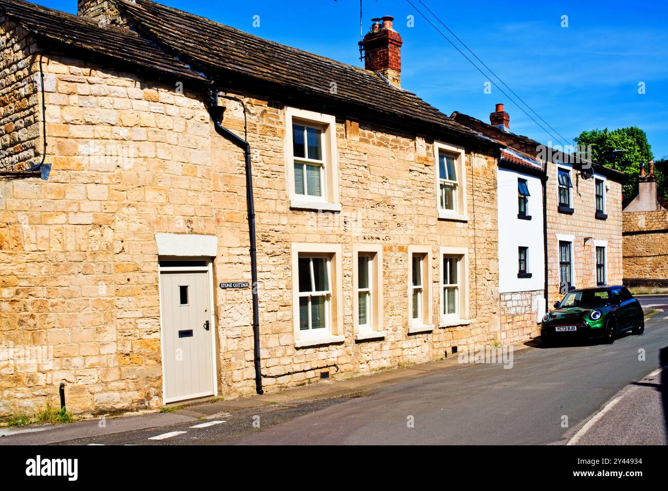 Stone Cottage, Bramham Village, West Yorkshire, England Stockfoto