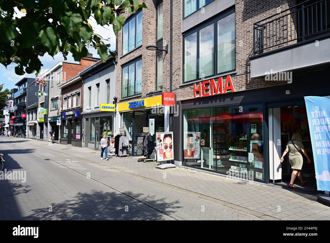 Blick auf die Straße von Bornem Stockfoto