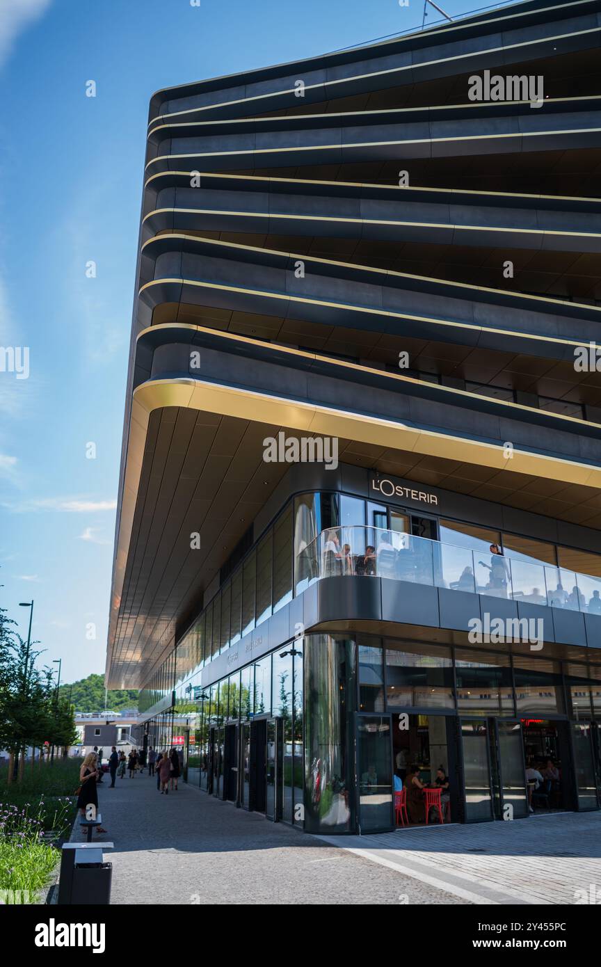 Masaryčka Gebäude von Zaha Hadid Architects in Prag Stockfoto