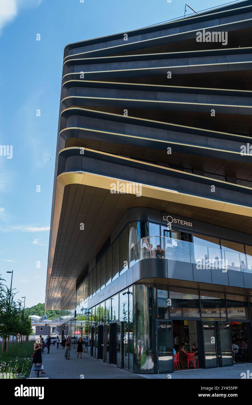 Masaryčka Gebäude von Zaha Hadid Architects in Prag Stockfoto