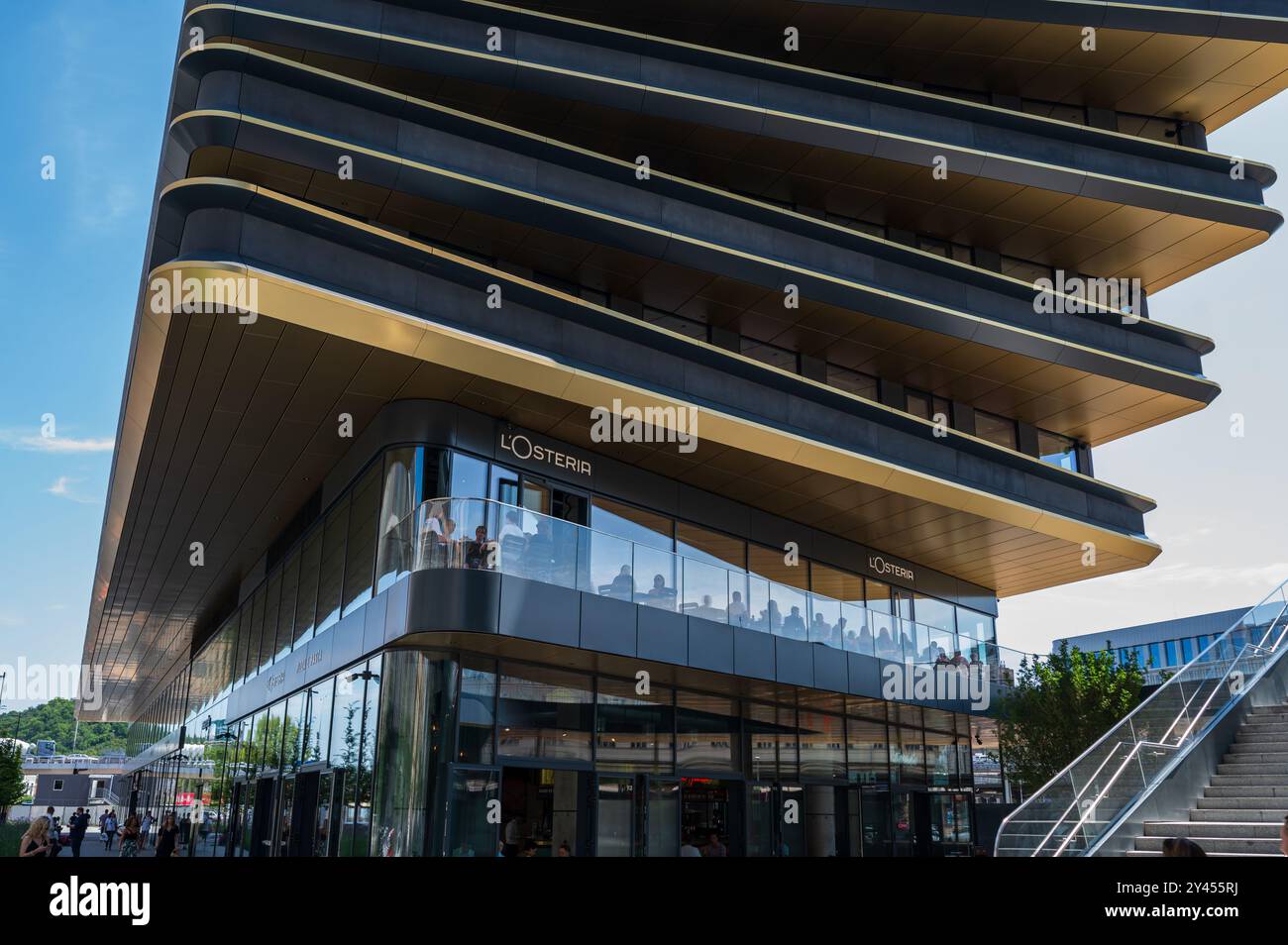 Masaryčka Gebäude von Zaha Hadid Architects in Prag Stockfoto