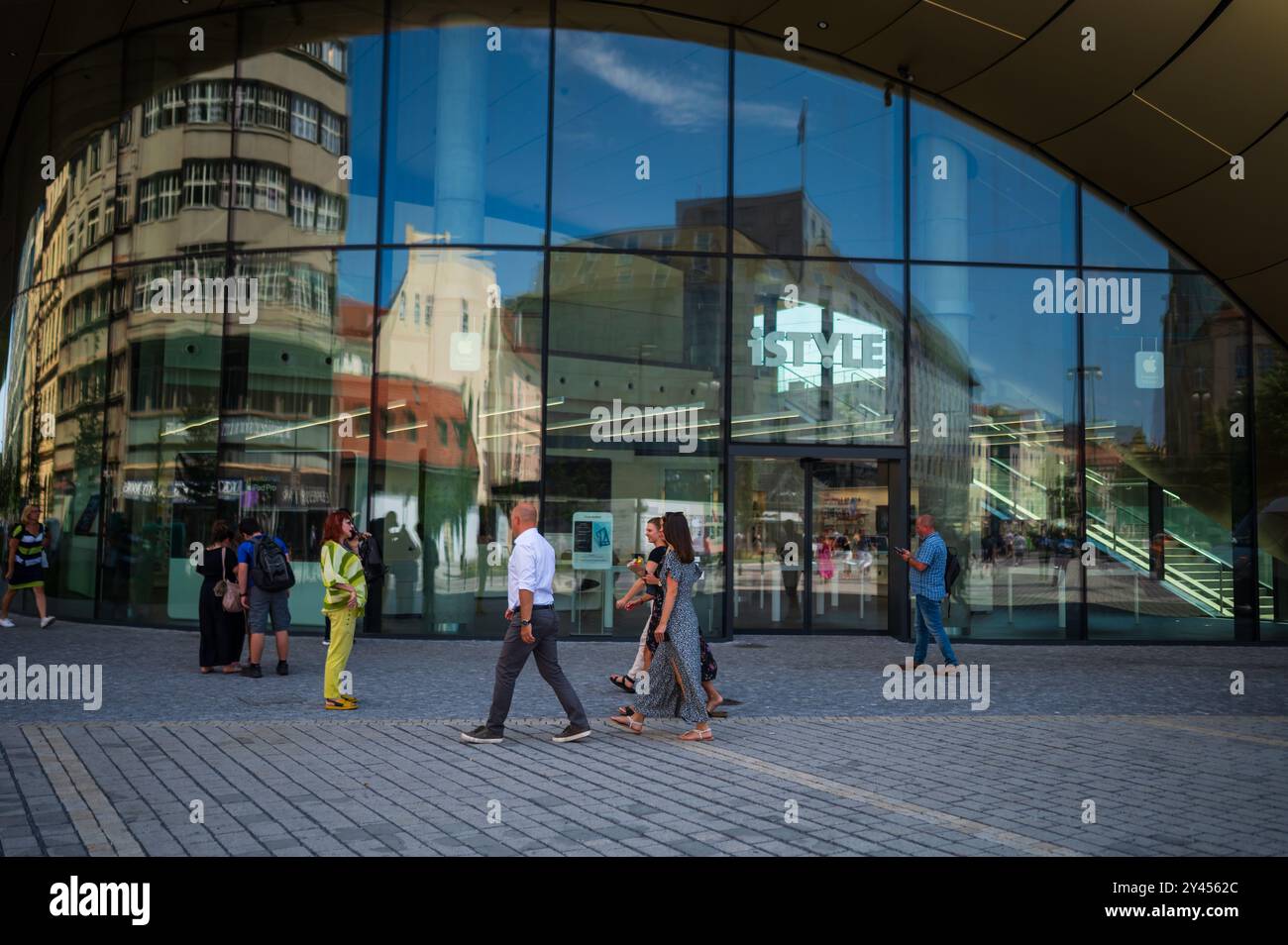 Masaryčka Gebäude von Zaha Hadid Architects in Prag Stockfoto