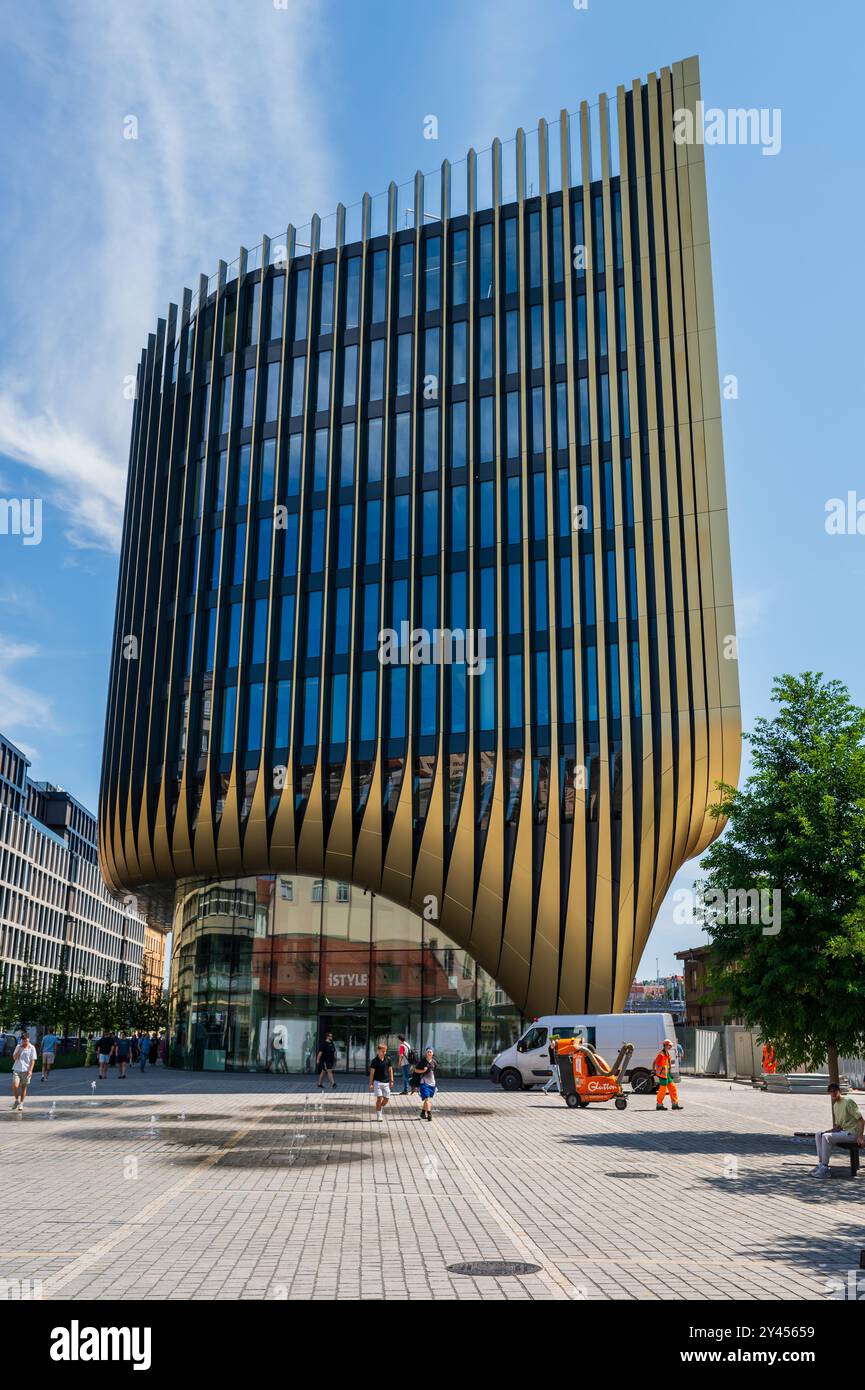 Masaryčka Gebäude von Zaha Hadid Architects in Prag Stockfoto