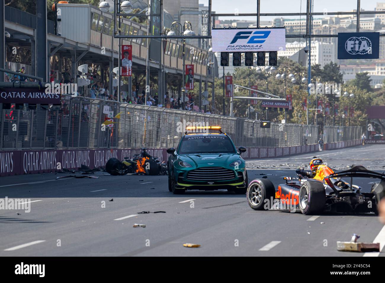 Baku, Aserbaidschan, 16. September 2024, Kush Maini, Teilnahme am Renntag, Runde 17 der Formel-1-Meisterschaft 2024. Quelle: Michael Potts/Alamy Live News Stockfoto