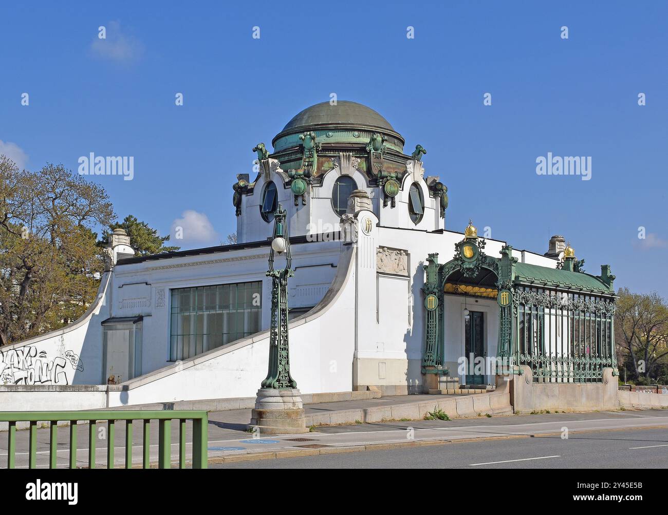 Der Kaiserpavillon, ein Bahnhof zur privaten Nutzung durch Kaiser Franz-Joseph, Architekt Otto Wagner, im Secessionsstil, wurde 1899 eröffnet Stockfoto