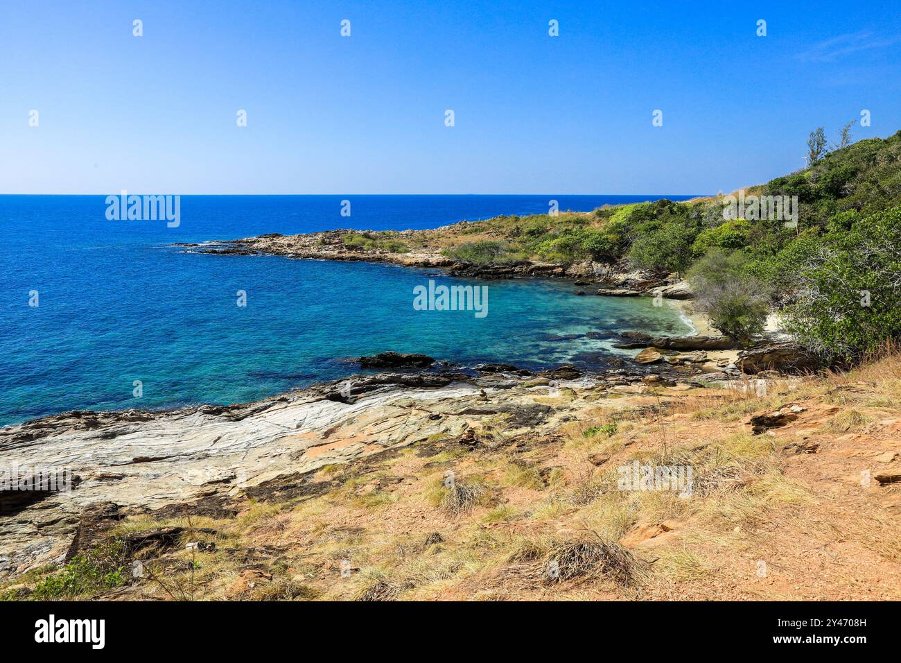 Fantastischer Blick auf den Wild Beach auf Koh Samet, Thailand Stockfoto