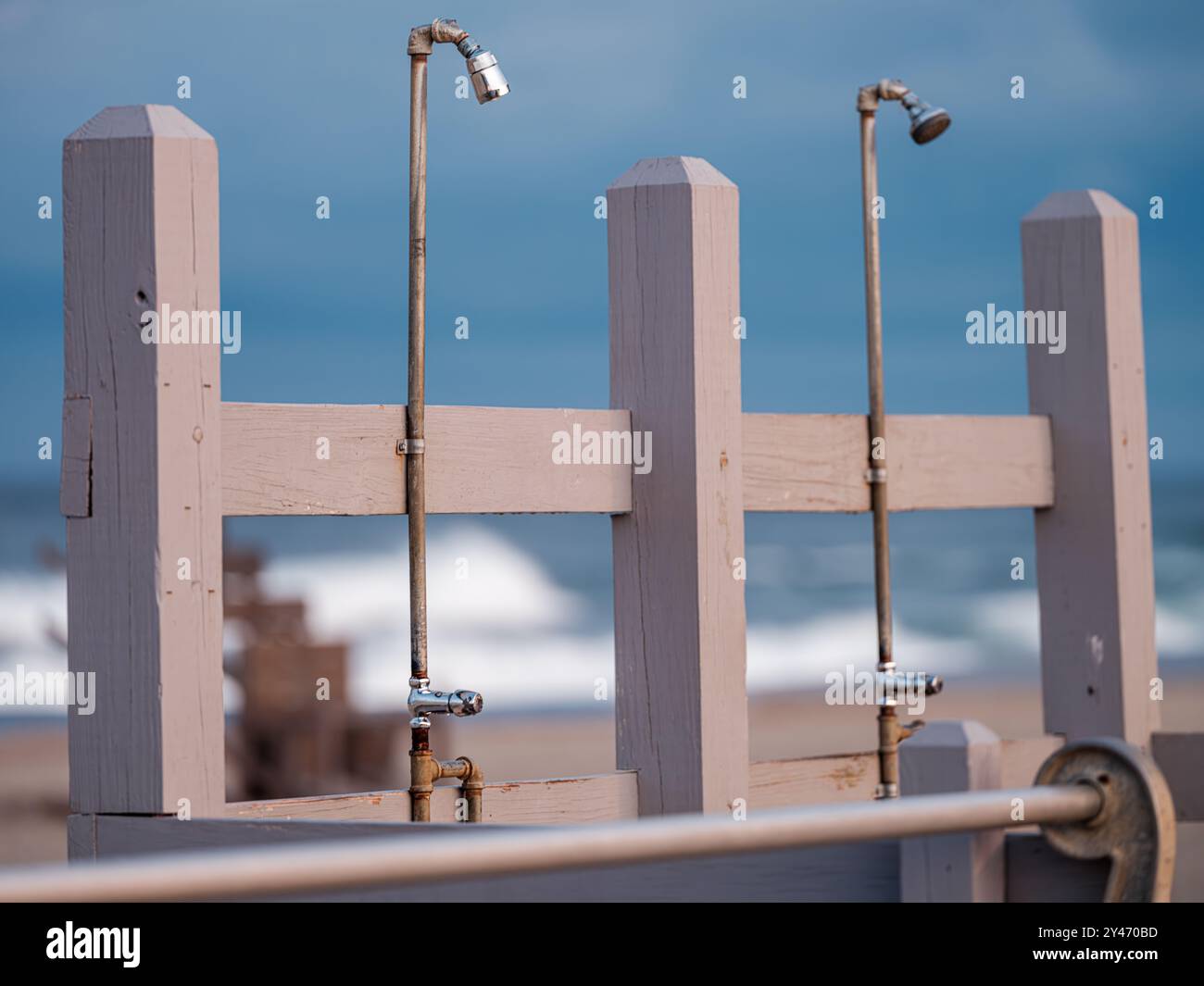 Stranddusche im Freien für öffentliche Nutzung Stockfoto