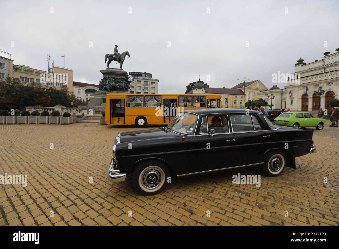 Herbstsalon im Retro-Stil im Zentrum der Hauptstadt Bulgariens, Sofia Stockfoto