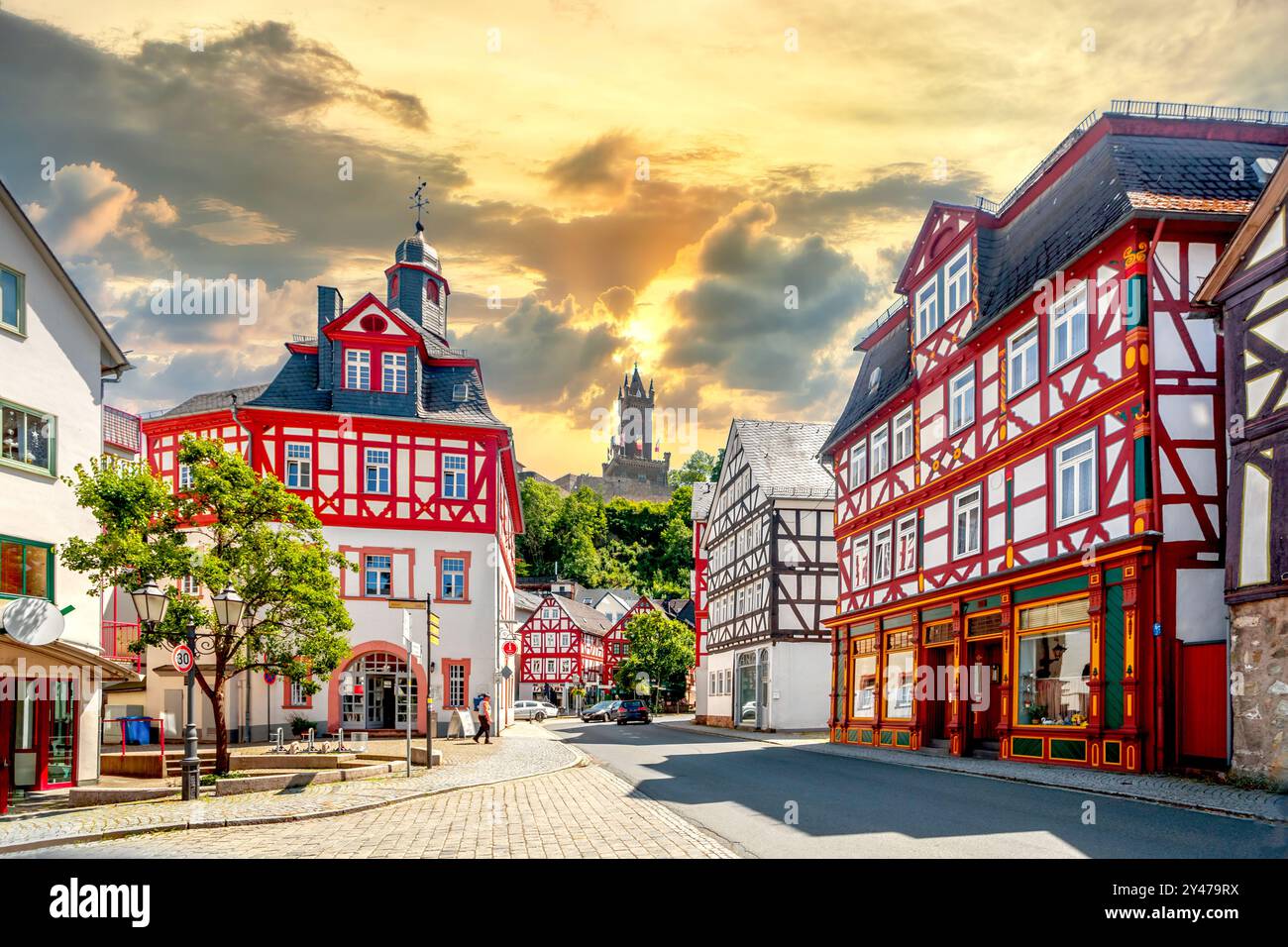 Altstadt von Dillenburg, Deutschland Stockfoto