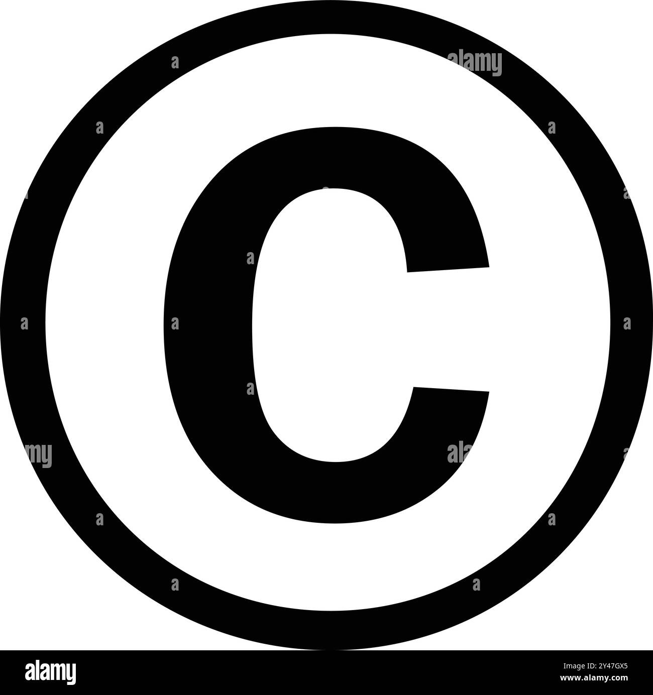 Copyright-Symbol, eingetragenes Firmensymbol, Markenzeichen, TM-Zeichen, Markensymbol im Kreis, geistiges Rechtliches Eigentum im Kreis Stock Vektor