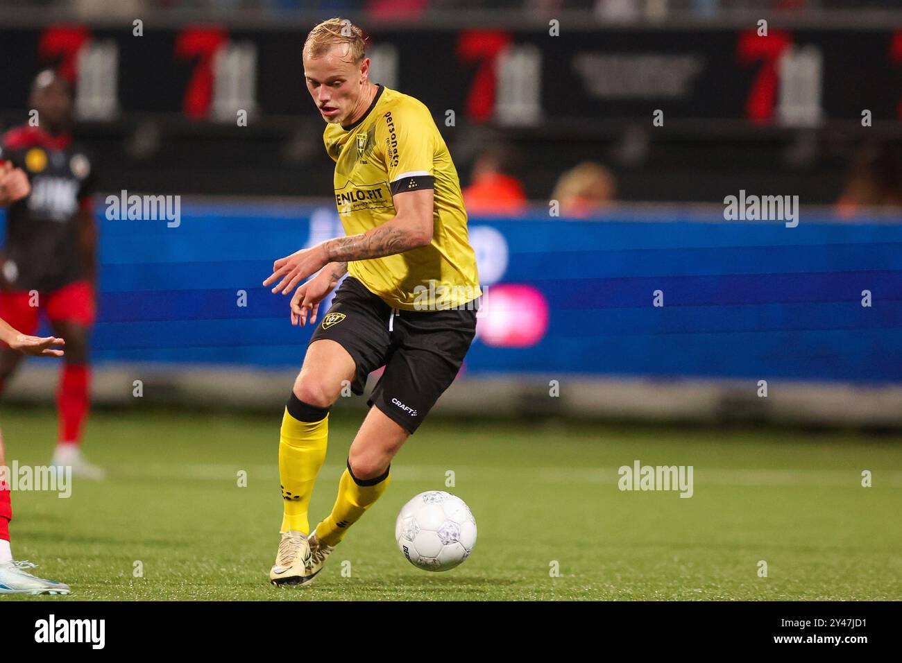 Rotterdam, Niederlande. September 2024. ROTTERDAM, NIEDERLANDE - 16. SEPTEMBER: Max de Waal vom VVV Venlo spielt mit dem Ball während des niederländischen Keuken Kampioen Divisie-Spiels zwischen Excelsior Rotterdam und VVV Venlo im Van Donge & de Roo Stadion am 16. September 2024 in Rotterdam. (Foto: Hans van der Valk/Orange Pictures) Credit: dpa/Alamy Live News Stockfoto