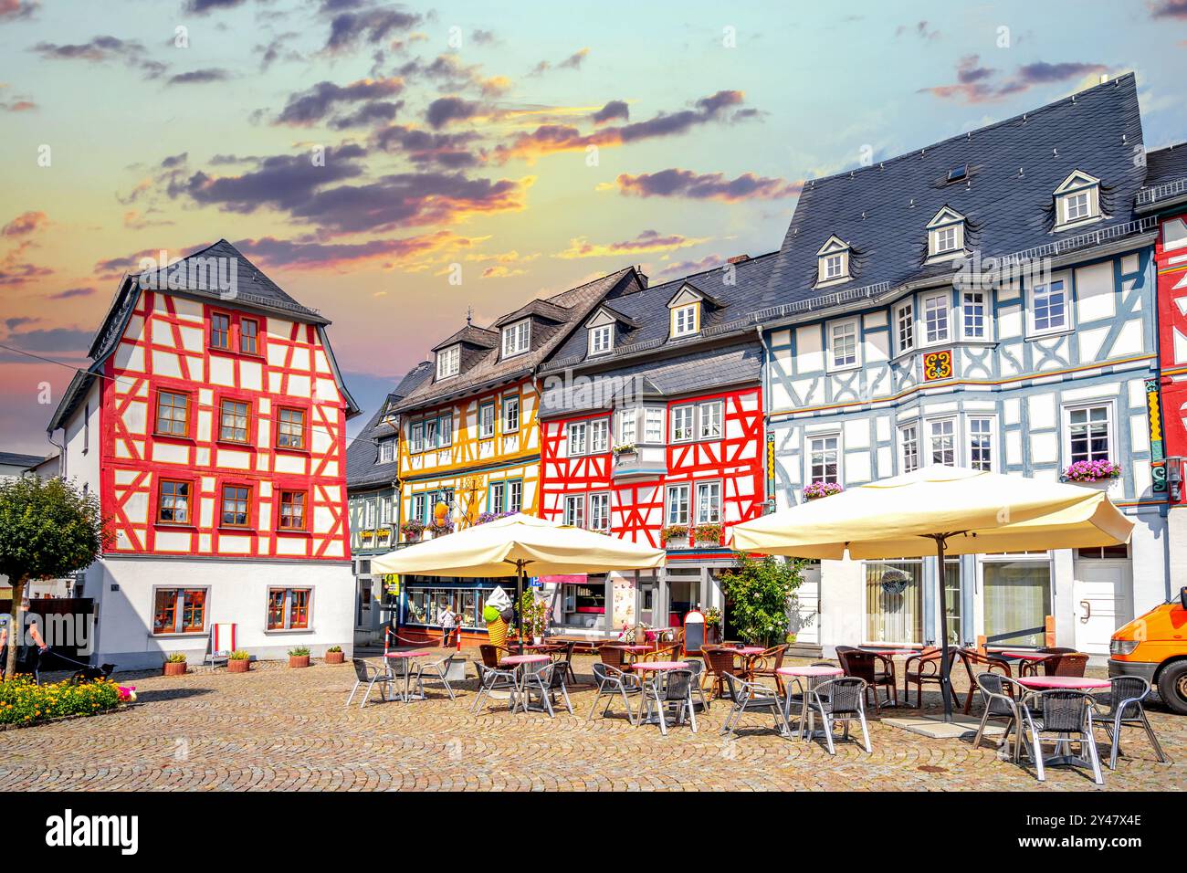 Altstadt von Bad Camberg, Deutschland Stockfoto