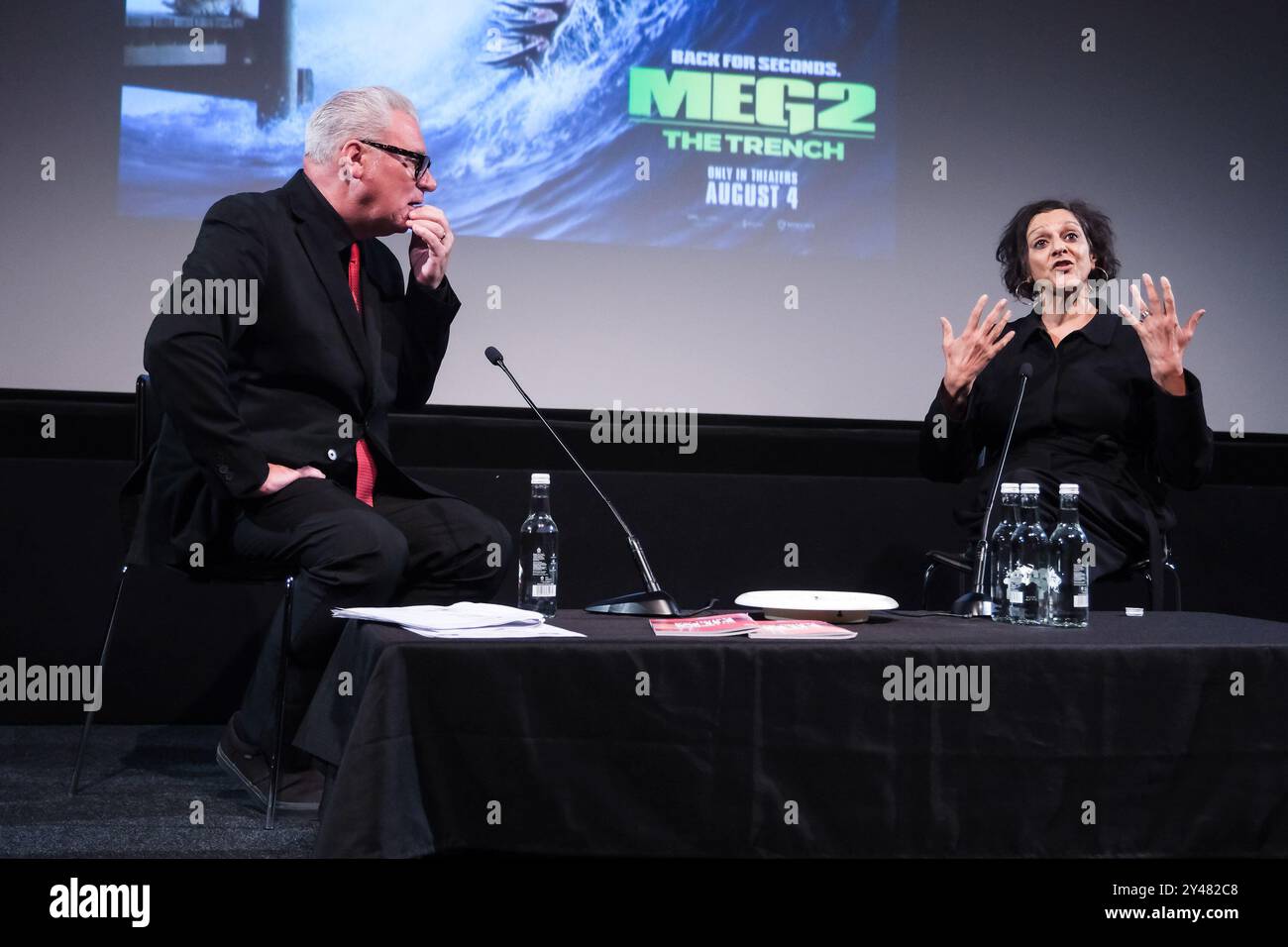 London, Großbritannien. September 2024. Meera Syal auf der Bühne bei Mark Kermode in 3D. Foto von Julie Edwards./Alamy Live News Stockfoto