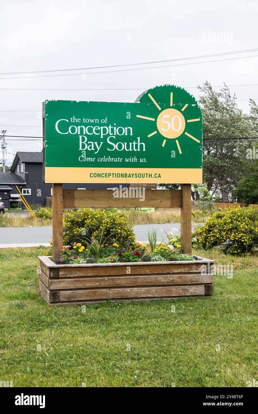 Willkommen in der Stadt Conception Bay South in Neufundland & Labrador, Kanada Stockfoto