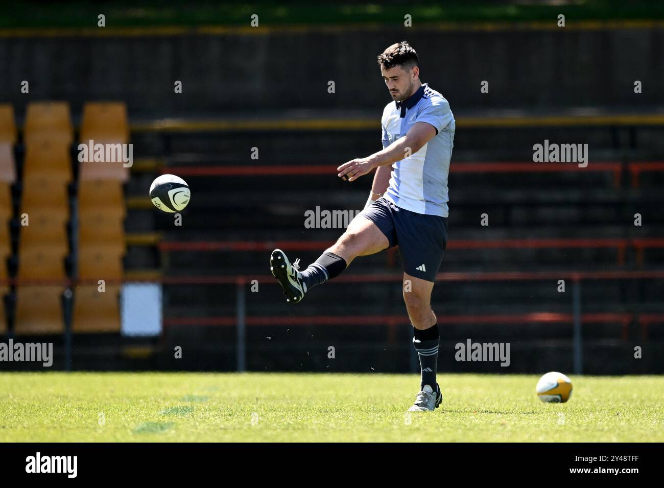 Sydney, Australien. September 2024. Will Jordan während eines neuseeländischen All Blacks Trainings am Leichhardt Oval in Sydney am Dienstag, den 17. September 2024. (AAP Image/Dan Himbrechts) KEIN ARCHIVIERUNGSGUTSCHEIN: Australian Associated Press/Alamy Live News Stockfoto