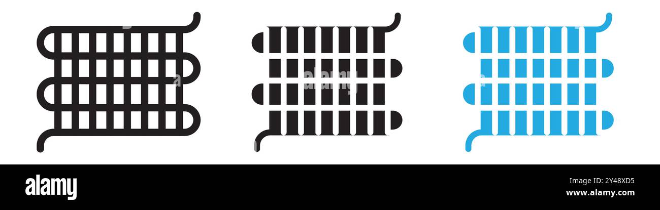 Kondensatorspule Symbol Vektorlinie Logomarke oder Symbolsatz Kollektion Umrissstil Stock Vektor