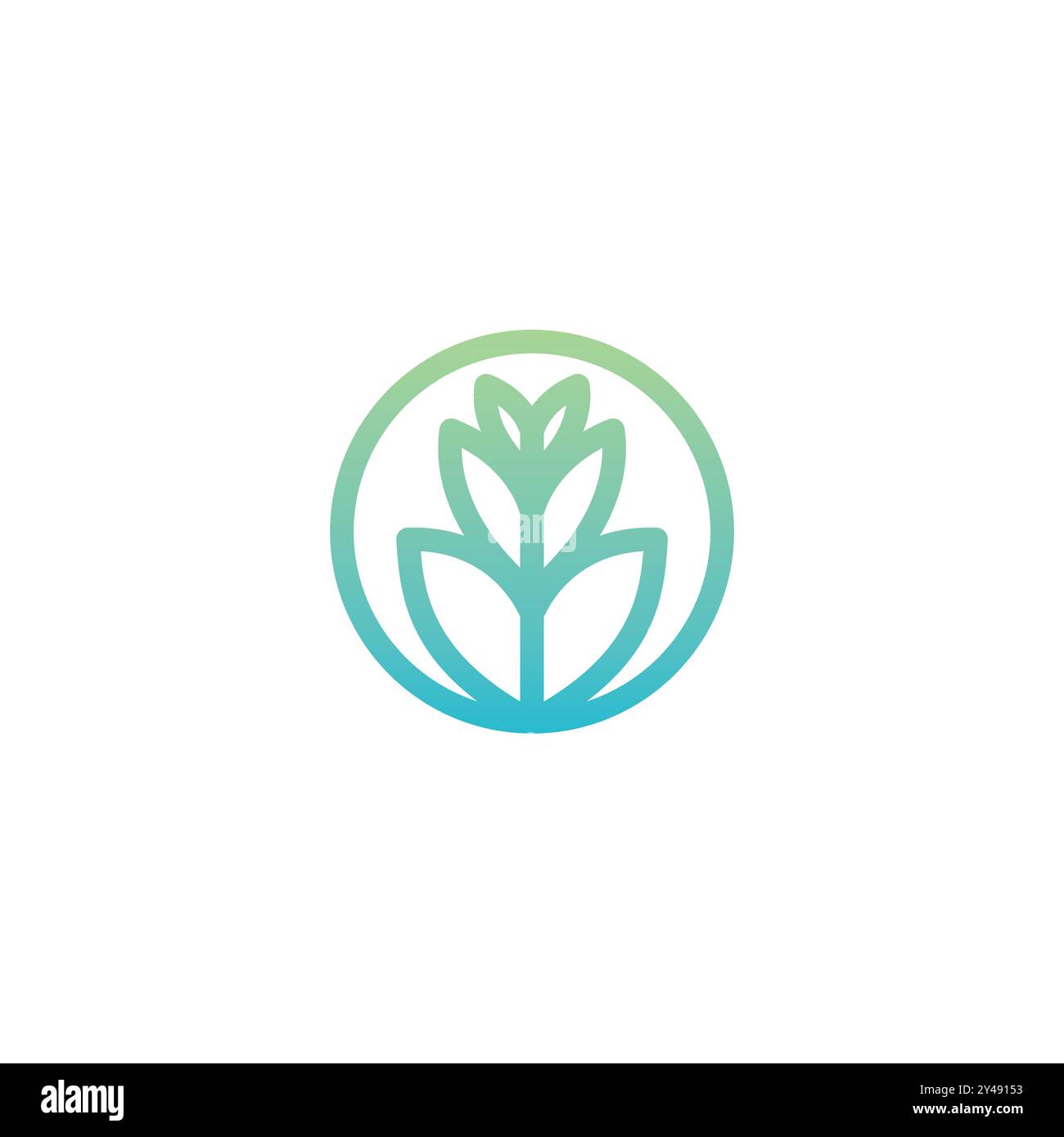 Letter O Leaf Logo Vektor. O ursprüngliche Symbolart Stock Vektor