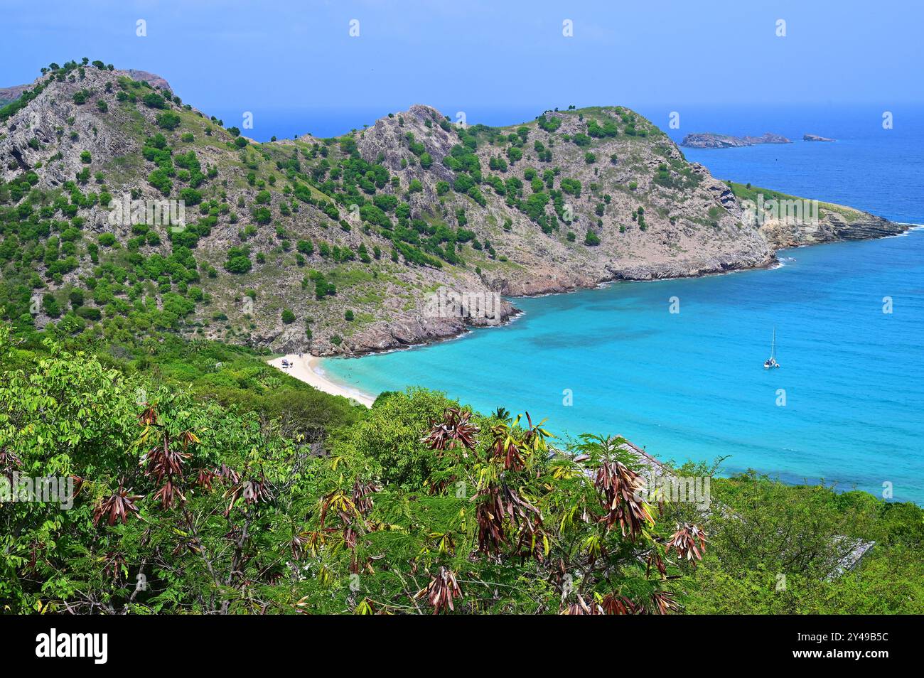 FRANKREICH. INSEL SAINT-BARTHELEMY (977). THE GOVERNOR'S BEACH. Stockfoto