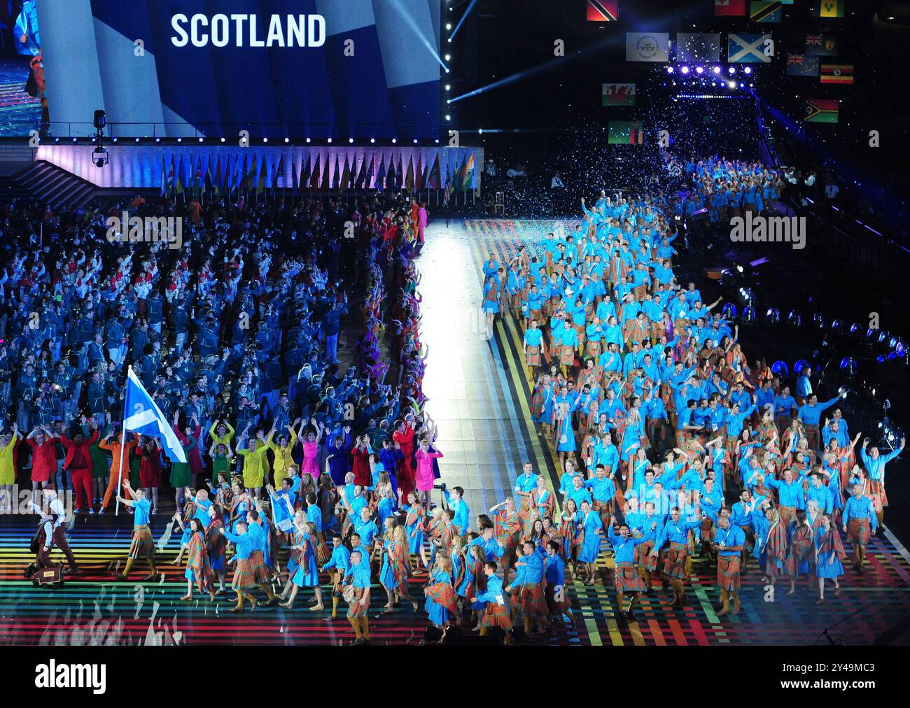 23/07/14. Glasgow Commonwealth Games 2014. Eröffnungszeremonie Im Celtic Park Glasgow. Ian Rutherford ©Ian Rutherford Stockfoto