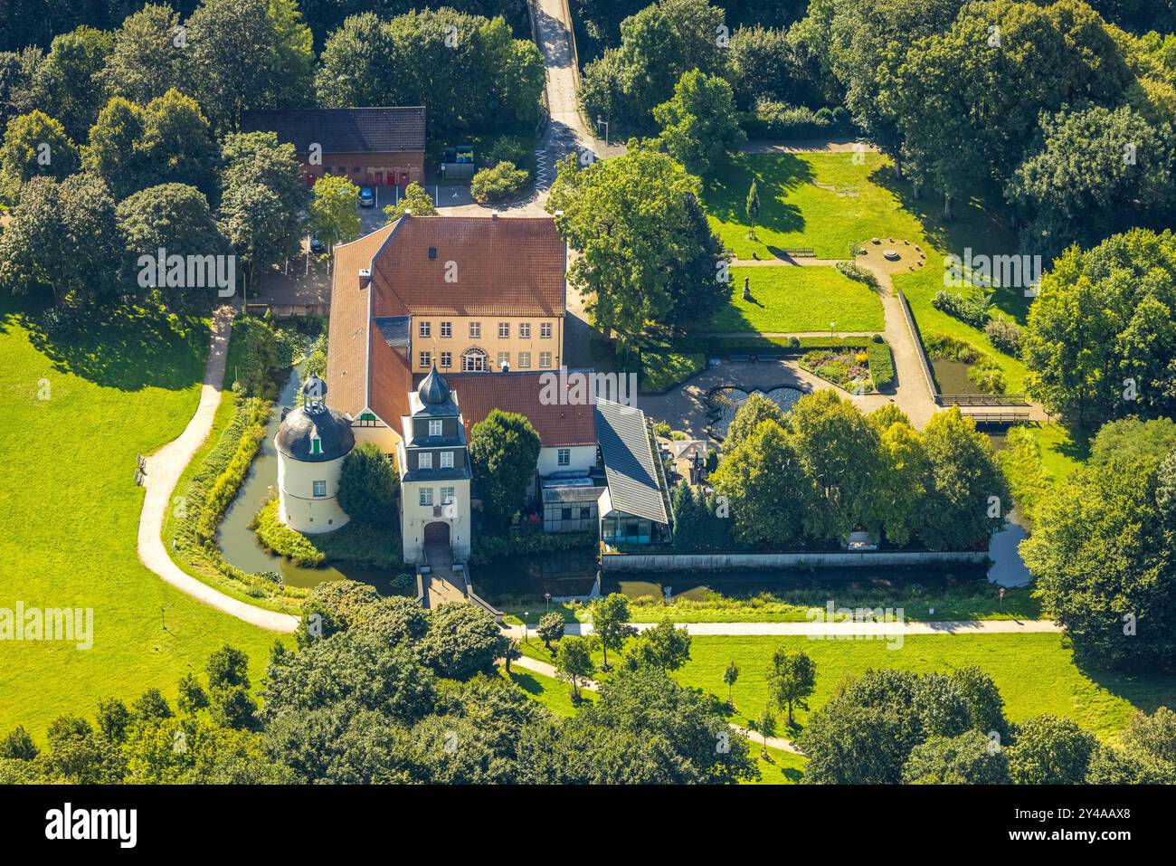 Luftbild, Schloss Haus Martfeld - Museum und Veranstaltungen, Parkanlage und ehemaliges Rittergut, Schwelm, Ruhrgebiet, Nordrhein-Westfalen, Deutschland ACHTUNGxMINDESTHONORARx60xEURO *** Luftansicht, Schloss Haus Martfeld Museum und Veranstaltungen, Park und ehemaliges Herrenhaus, Schwelm, Ruhrgebiet, Nordrhein-Westfalen, Deutschland ATTENTIONxMINDESTHONORARx60xEURO Stockfoto