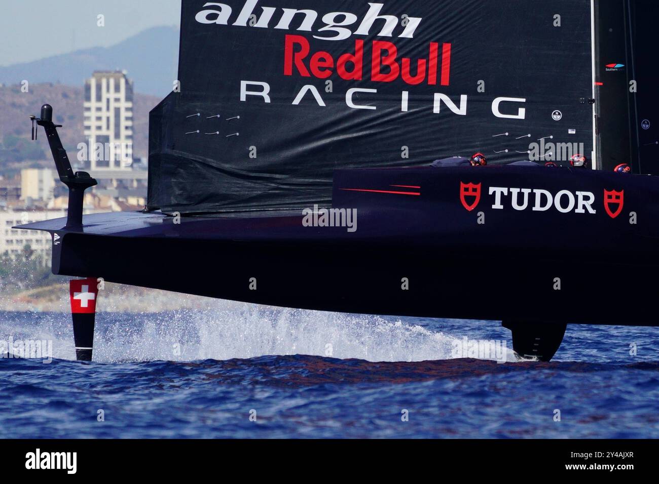 Barcelona, Spanien. September 2024; Hafen von Barcelona, Katalonien, Spanien; Americas Cup 2024, Louis Vuitton Cup Halbfinale Yachtrennen; Alinghi Red Bull Racing Credit: Action Plus Sports Images/Alamy Live News Stockfoto